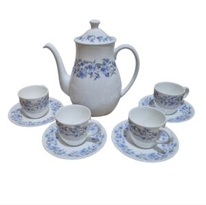 Wedgewood Petra Coffee Pot A With Set Of 4 Espresso